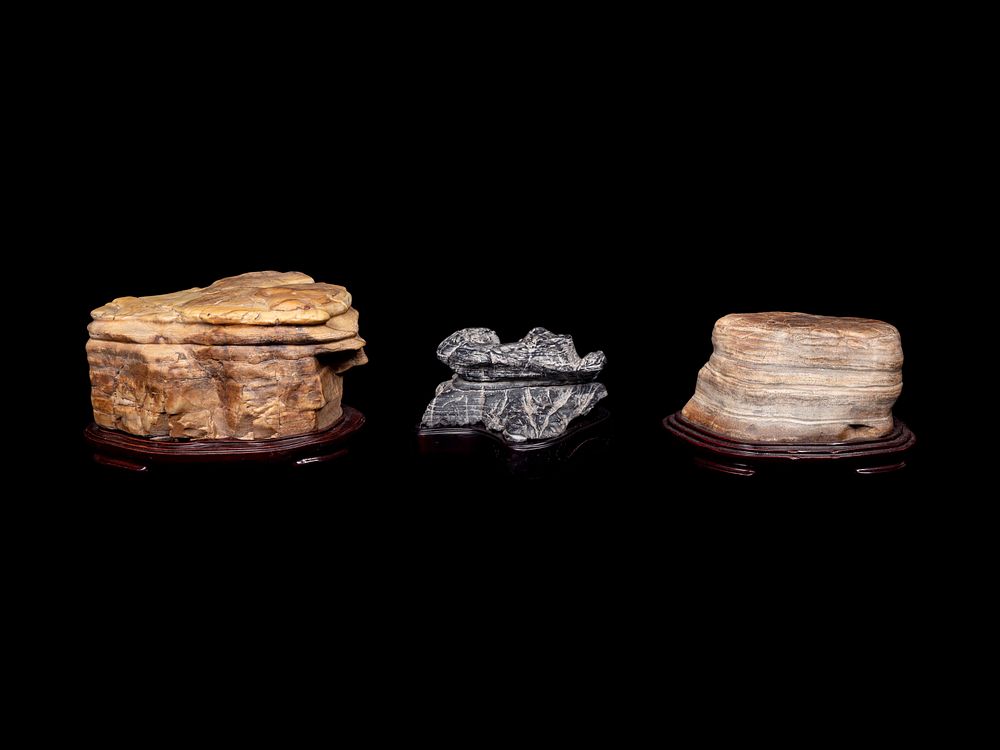 Appraisal: Six Chinese Scholar's Rocks Six Chinese Scholar's Rocks TH CENTURY