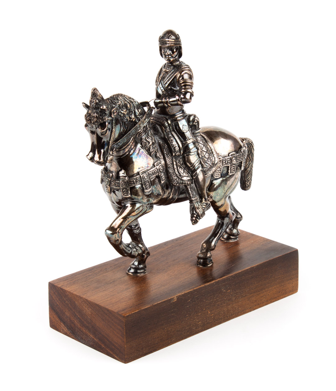 Appraisal: Buccellati sterling silver sculpture rendering of Andrea del Verrocchio's statue