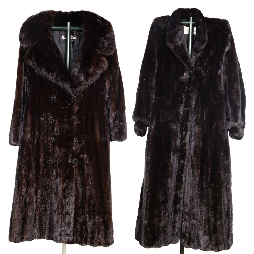 Appraisal: MINK FUR COATS full length coats including a double breasted