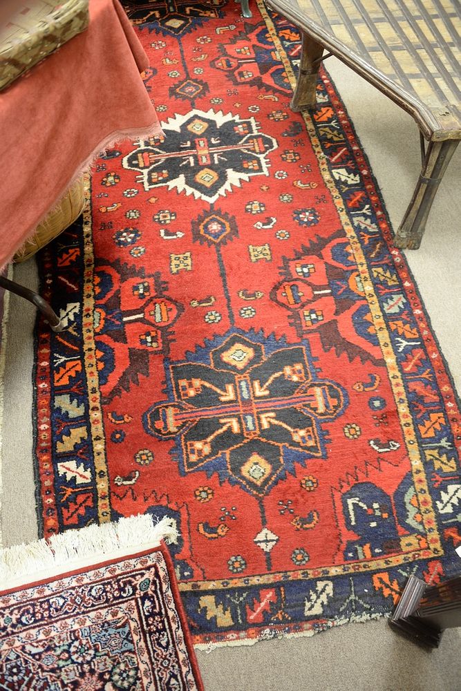 Appraisal: Three Oriental Throw Rugs ' x ' ' x '