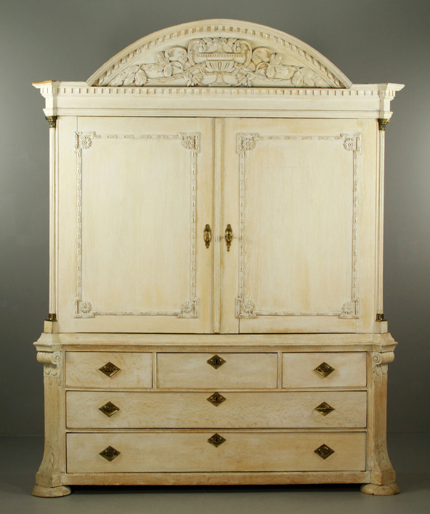 Appraisal: - th th C Dutch Baroque Cupboard Late th early