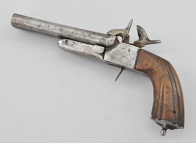 Appraisal: Continental Pinfire Double Barrel Pistol ca A pinfire double barrel