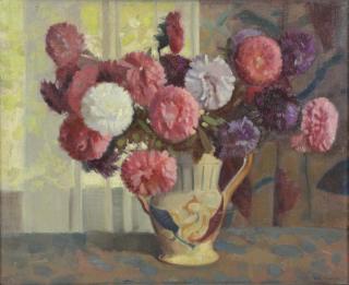 Appraisal: WOELFLE Arthur William Oil on Canvas Still Life with Flowers