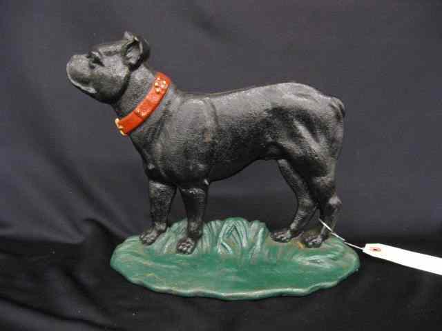 Appraisal: Cast Iron Figural Doorstop of a BostonTerrier '' x ''