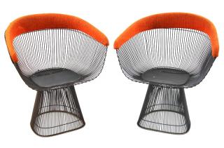 Appraisal: PAIR OF VINTAGE WARREN PLATNER KNOLL INT Pair of vintage