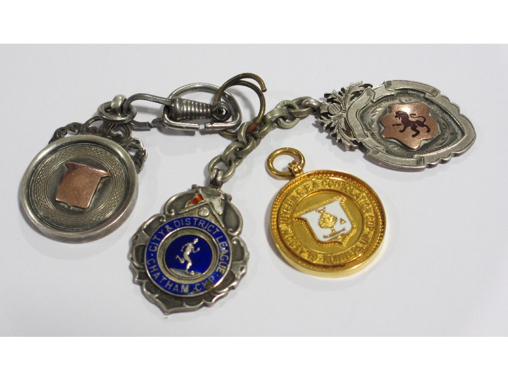 Appraisal: Of Football Interest A group of four football medals comprising