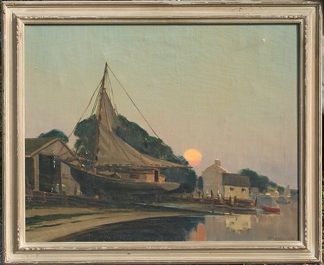 Appraisal: FERDINAND John American th C Harbor Scene OIL C ''