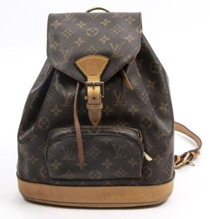 Appraisal: Louis Vuitton Montsouris MM backpack in brown monogram coated canvas