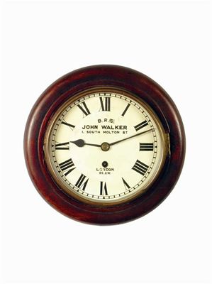 Appraisal: Railway Interest A mahogany cased small wall clock the single