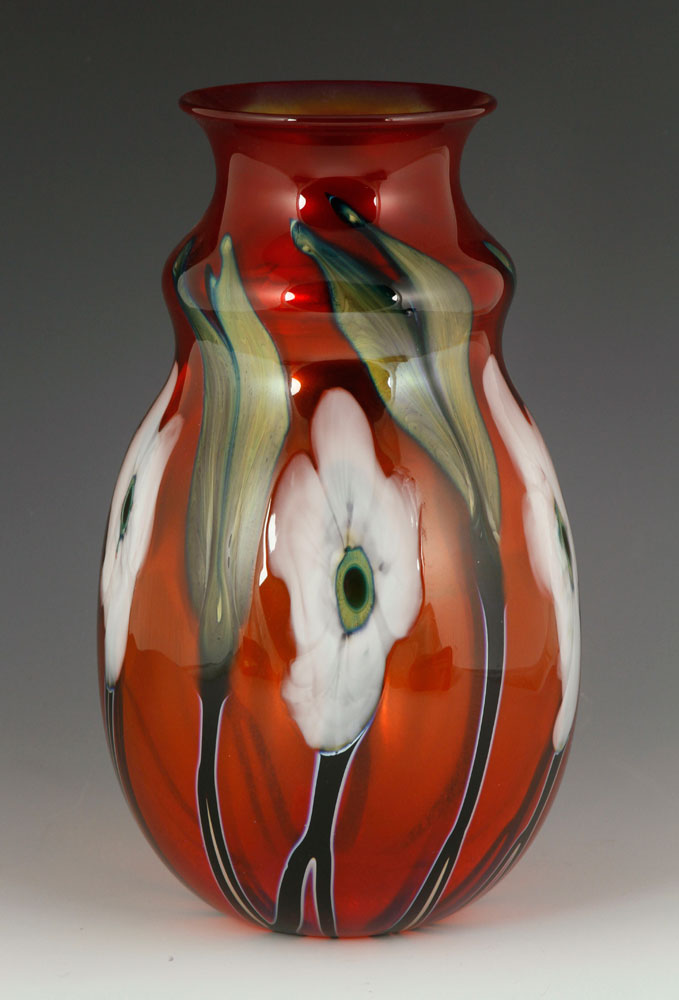 Appraisal: - Charles Lotton Blown Vase Charles Lotton vase blown glass