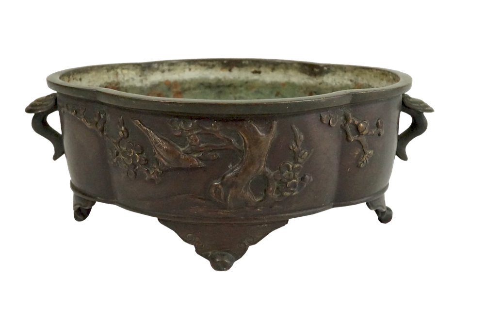 Appraisal: Chinese Bronze Bonzai Planter Lot Chinese Bronze Bonzai Planter with