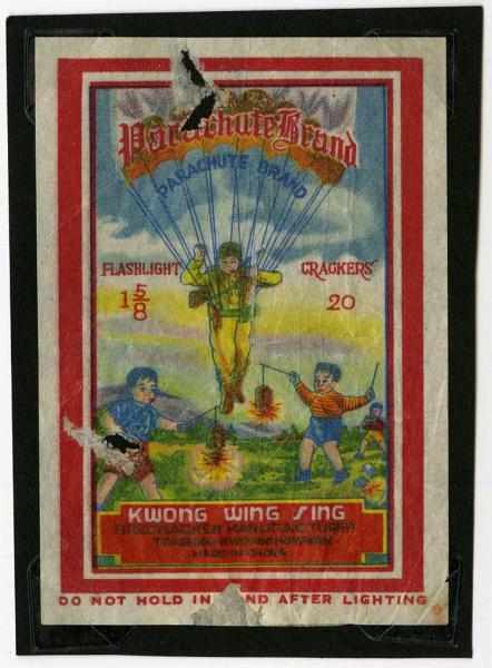 Appraisal: Parachute Brand -Pack Firecracker Label Class Manufactured by Kwong Wing