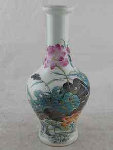 Appraisal: A Chinese vase with bright over glaze enamels of cranes