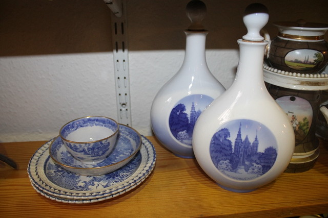 Appraisal: A PAIR OF ROYAL COPENHAGEN PORCELAIN FLASKS each decorated with