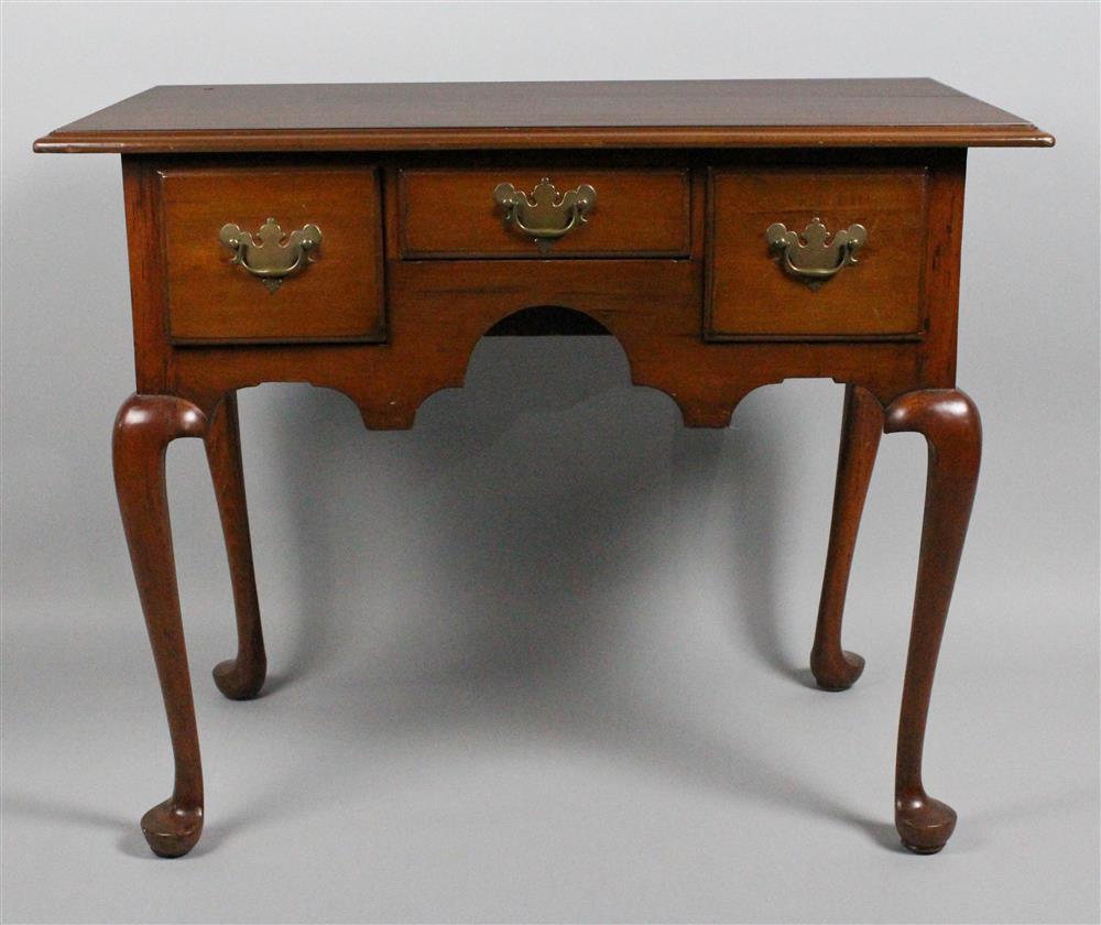 Appraisal: QUEEN ANNE CHERRYWOOD LOWBOY NEW ENGLAND having a rectangular top