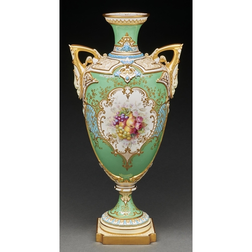 Appraisal: A Royal Worcester vase of the largest size painted by