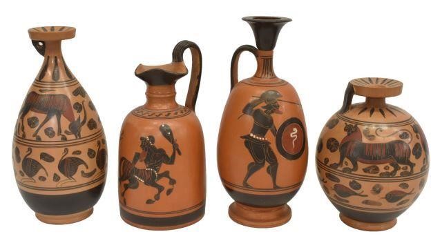 Appraisal: lot of Greek style earthenware vessels th c of varied