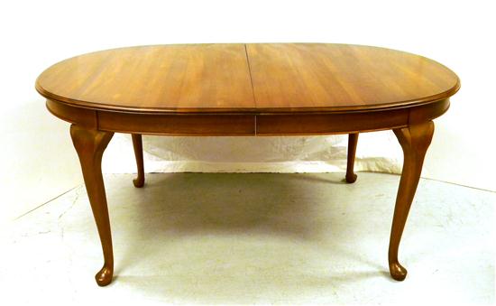 Appraisal: Queen Anne style cherry dining table oval with fitted table