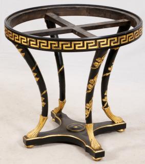 Appraisal: EMPIRE-STYLE SIDE TABLE H DIA Having an open circular top