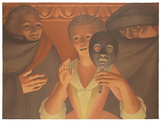 Appraisal: GEORGE TOOKER Un Ballo in Maschera Color lithograph x mm