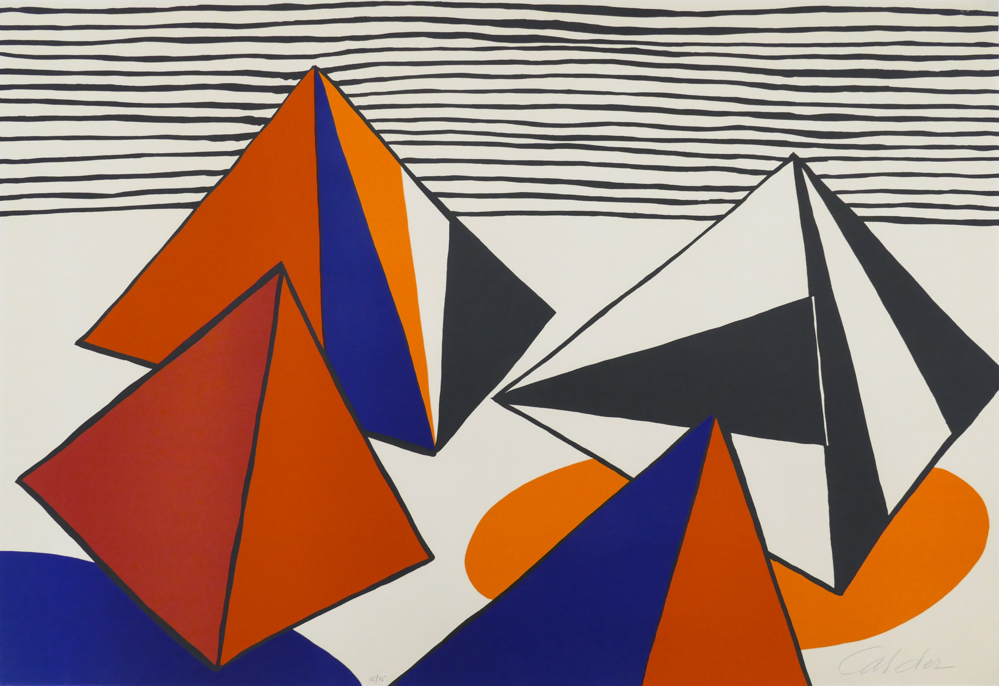 Appraisal: Alexander Calder - American ''Les Pyramides Grandes'' Color Lithograph ''x