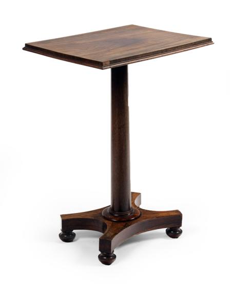 Appraisal: A th century rosewood lamp table the moulded rectangular top