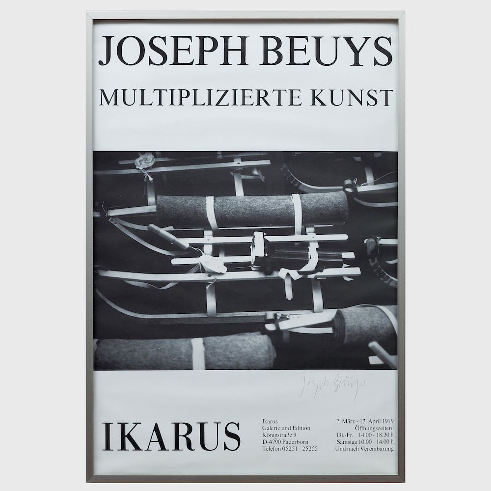 Appraisal: Joseph Beuys - Joseph Beuys Multiplizierte Kunst Offset poster signed