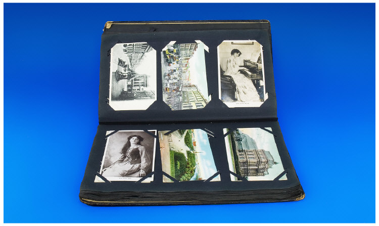 Appraisal: Post Card Album Containing Approx Mixed Postcards Early thC Topographical