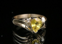 Appraisal: Ladies' Yellow Sapphire Diamond Ring A k yellow gold ring