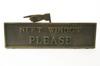 Appraisal: SIGN - Circa brass directional sign 'Next Window Please' for