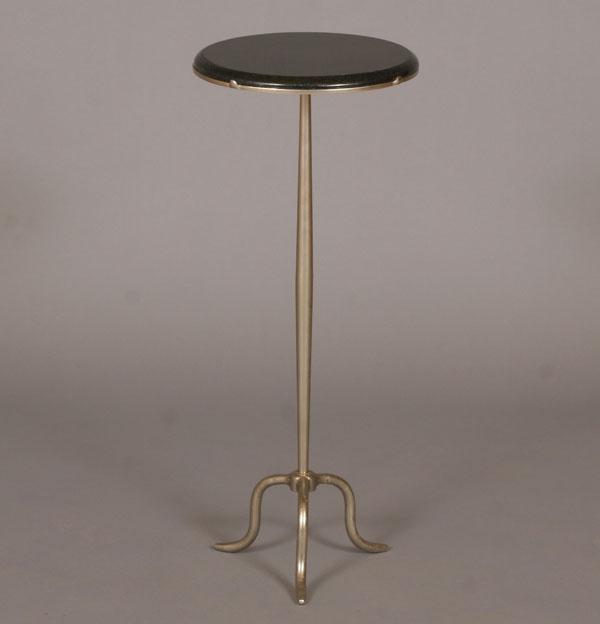 Appraisal: Machine Age Chrome stand on forged tripod base with cultured