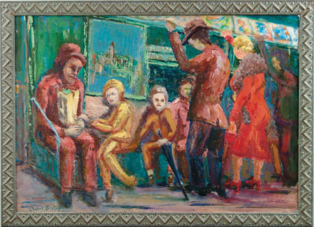 Appraisal: AFTER ISABEL BISHOP American - THE SUBWAY Oil on masonite