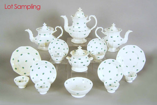 Appraisal: French or German porcelain tea and coffee service mid th