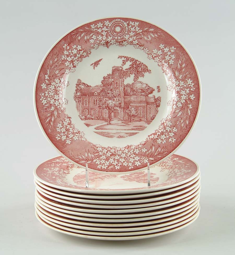 Appraisal: TWELVE COLBY COLLEGE WEDGWOOD PLATES Each plate with a different