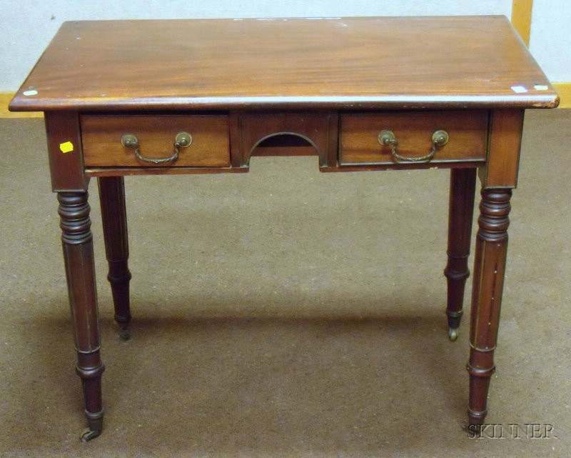 Appraisal: English Brass-mounted Mahogany Writing Desk