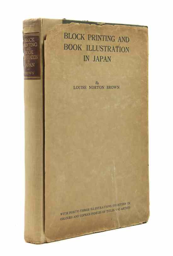 Appraisal: JAPAN BROWN LOUISE NORTON Block Printing Book Illustration in Japan