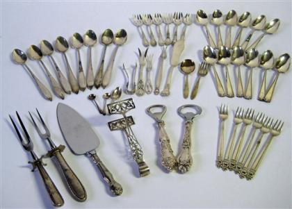 Appraisal: Collection of sterling silver flatware th century