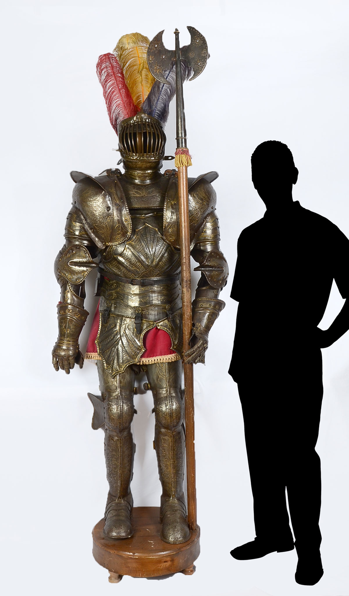 Appraisal: FULL BODY SUIT OF ARMOR Engraved metal made within last