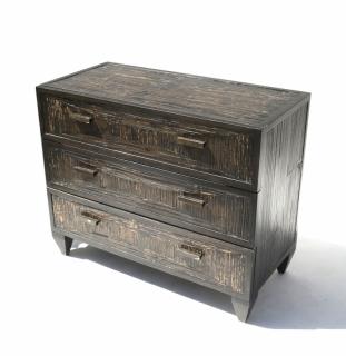 Appraisal: Porcupine Reproduction Chest Having three drawers H x W x