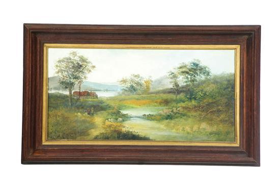 Appraisal: LANDSCAPE SIGNED S LYLE AMERICAN LATE TH-EARLY TH CENTURY Oil