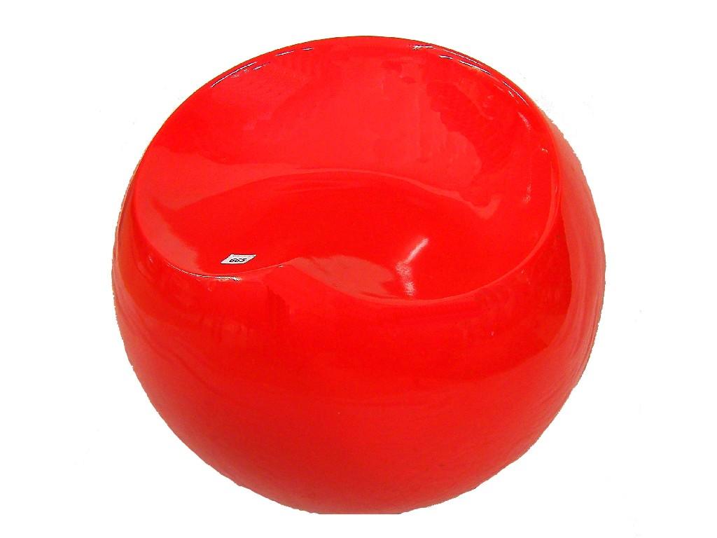 Appraisal: Modern s style red lacquered globe shaped garden seat high