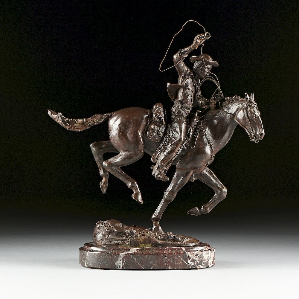 Appraisal: LE ROY th Century A SCULPTURE The Wrangler CIRCA LE