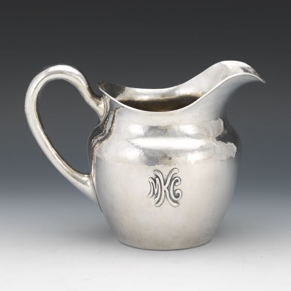 Appraisal: CLEMENS FRIEDELL PASADENA ARTS CRAFTS STERLING SILVER HAND HAMMERED PITCHER