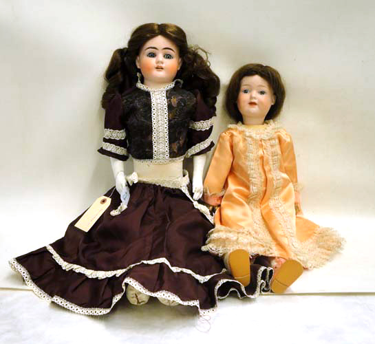 Appraisal: TWO BISQUE HEAD DOLLS the first by Armond Marseilles marked