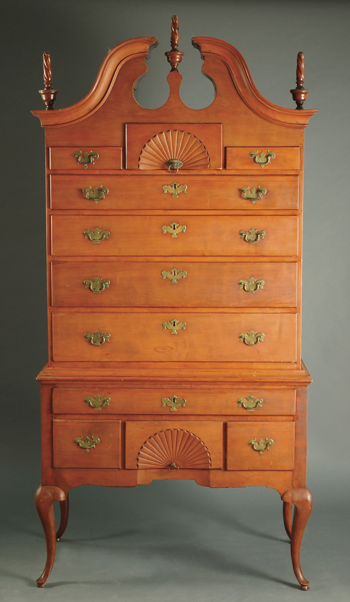 Appraisal: QUEEN ANNE HIGH CHEST OF DRAWERS American late th early