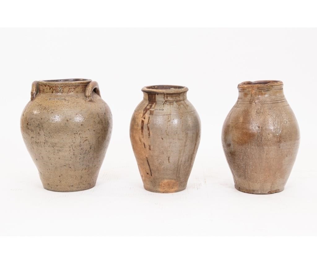 Appraisal: Three pieces of stoneware to include a pitcher and two