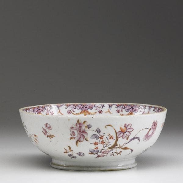 Appraisal: CHINESE EXPORT Bowl formed with no bottom th C Probably