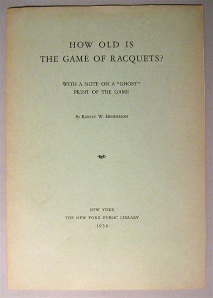 Appraisal: vol Henderson Robert W How Old Is The Game of