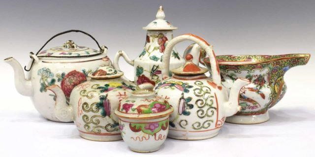 Appraisal: lot of Chinese famille rose porcelains including rose medallion creamer