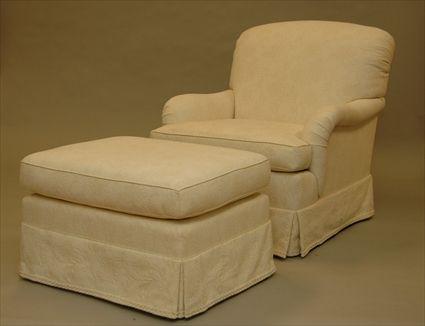 Appraisal: Upholstered Chair and Ottoman